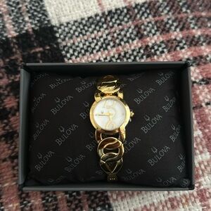 Bulova Women’s Gold Mother of Pearl Watch
